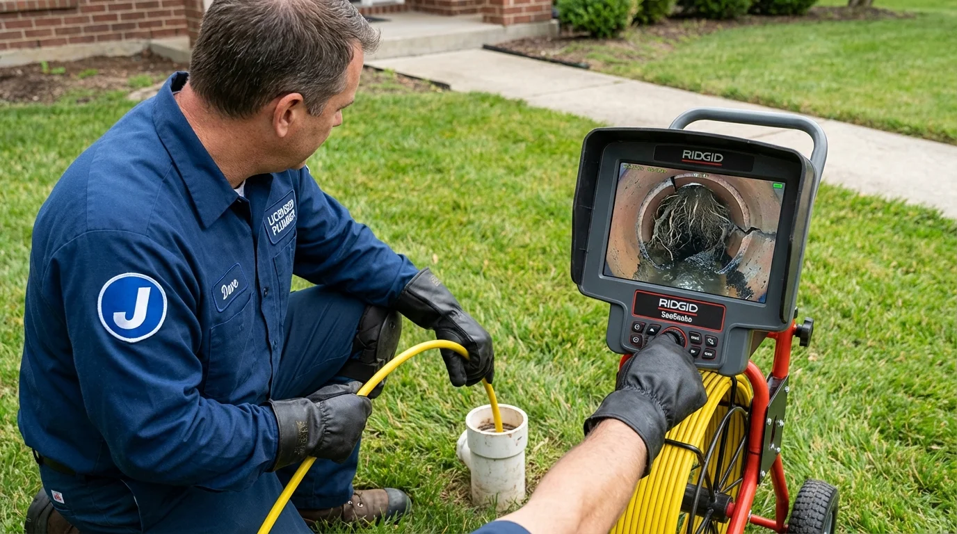 Sewer camera inspection being performed by Johns Plumbing LLC in Kerhonkson